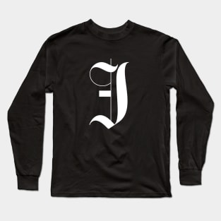 J Gothic letter Long Sleeve T-Shirt